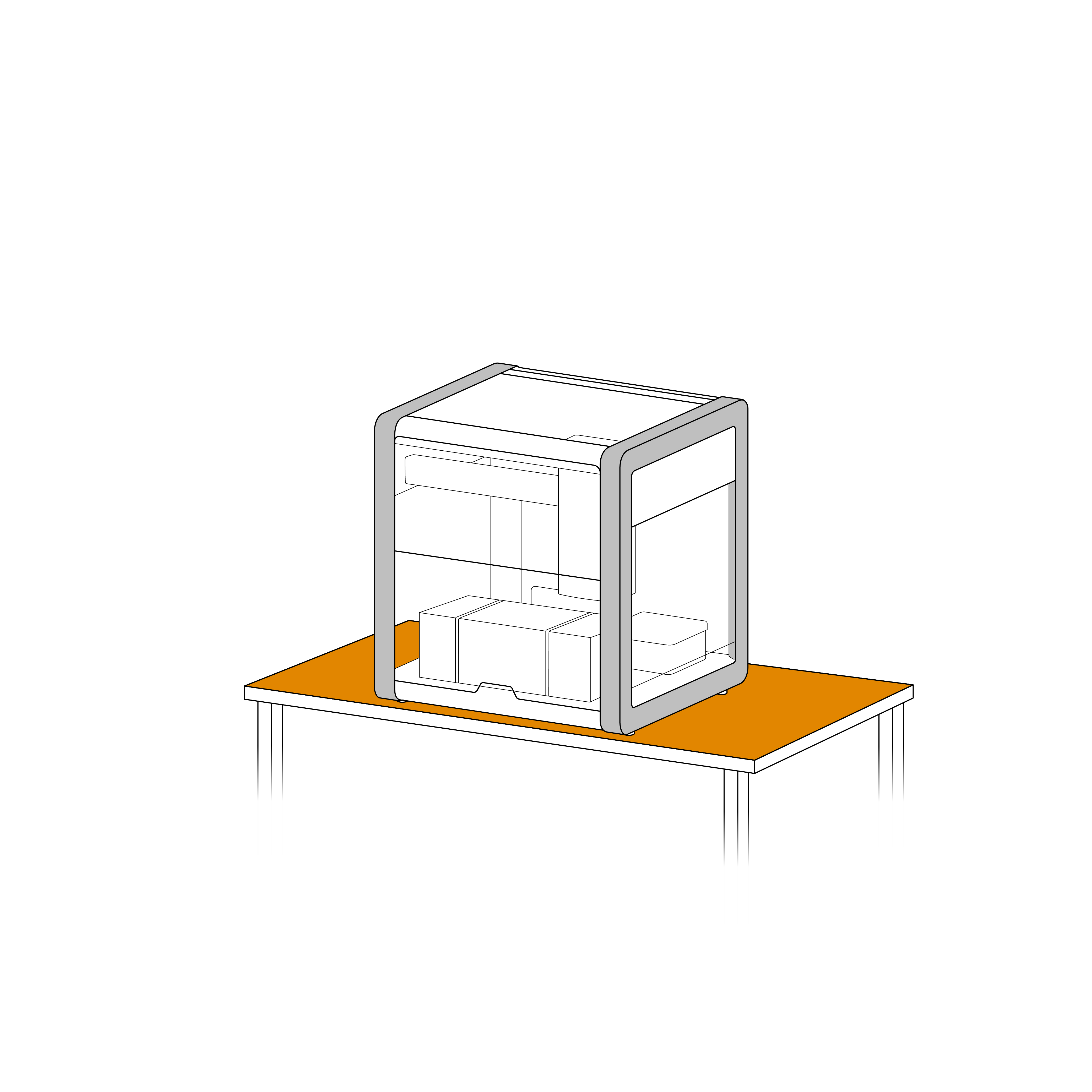 robot shown on a workbench