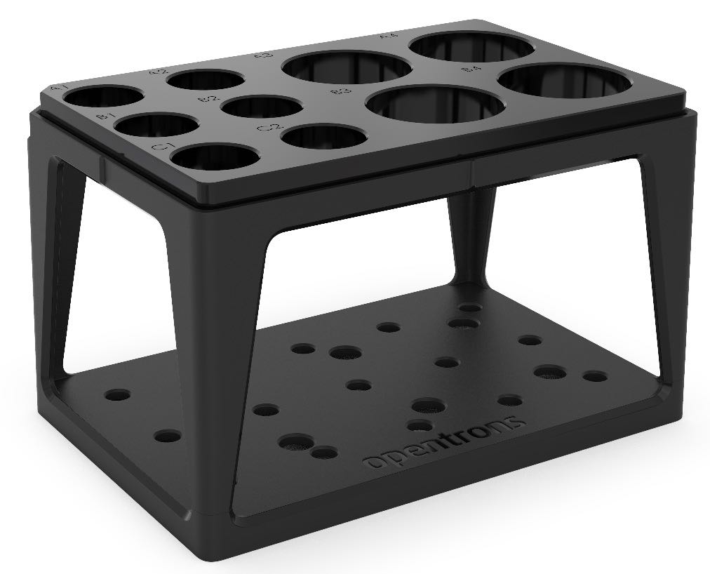 Empty Opentrons tube rack.