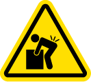 Heavy object warning symbol