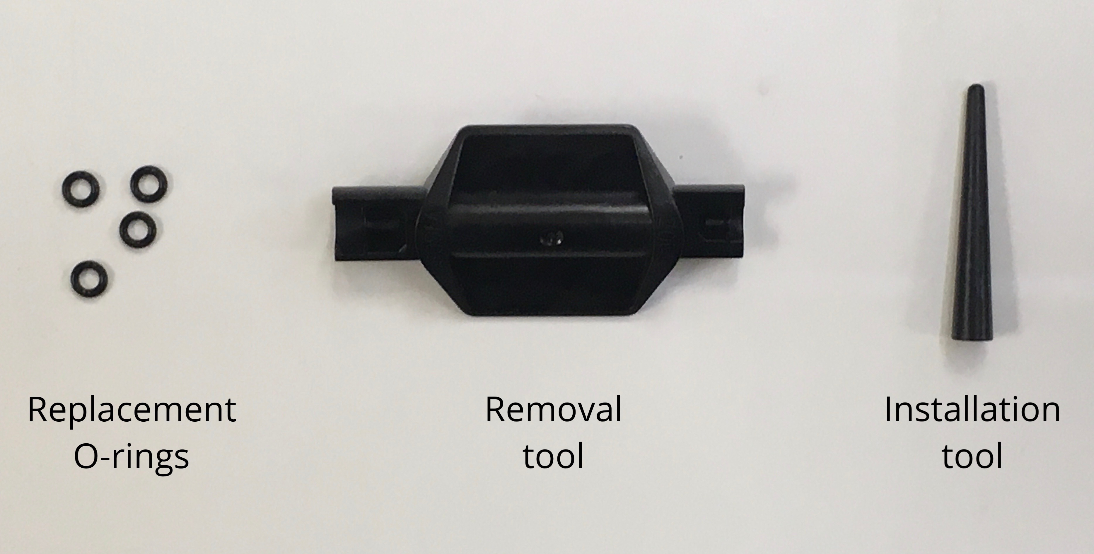 Labeled O-ring tool parts