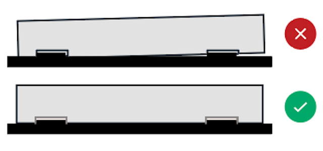 Aligned and misaligned adapter image