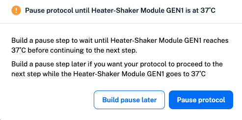 Heater-Shaker pause