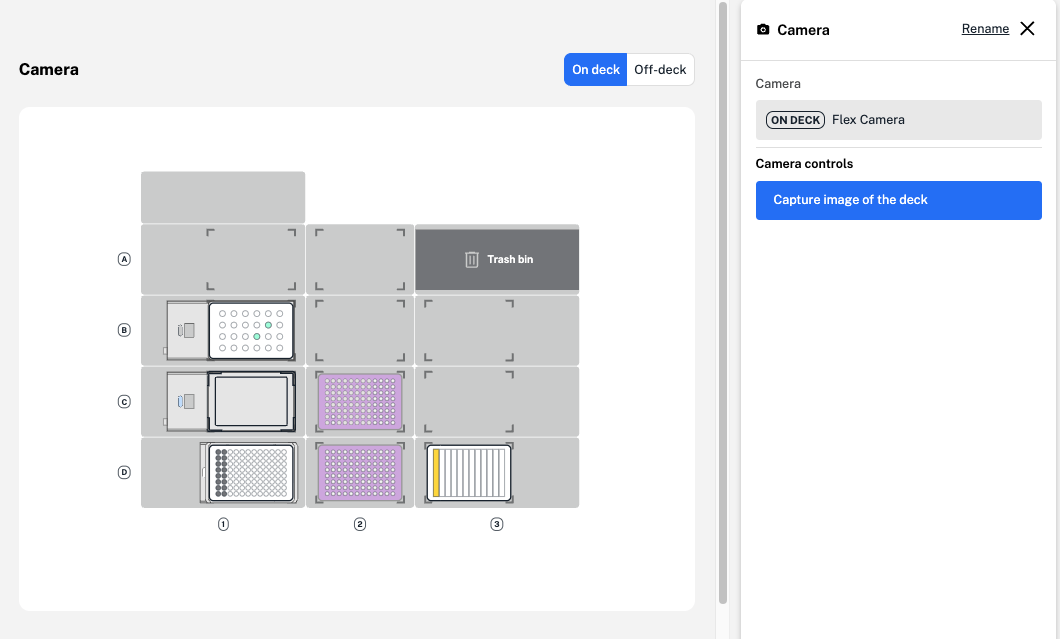 Add a camera step to your protocol. 
