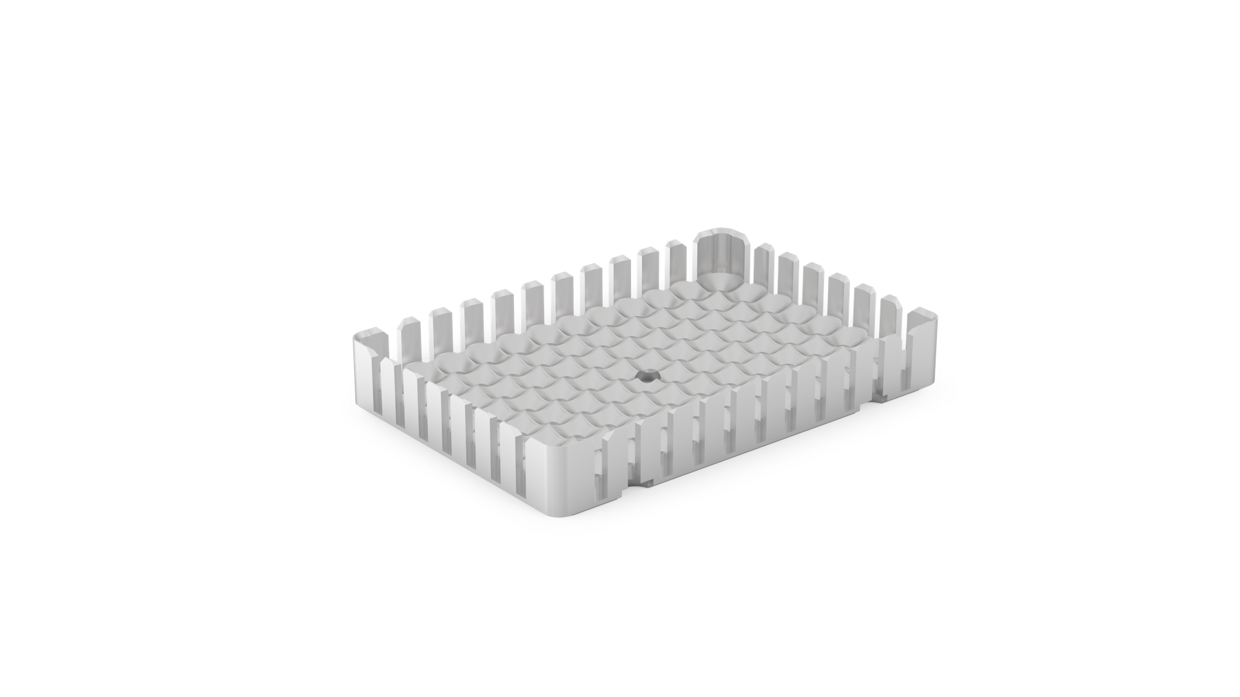 Heater-Shaker Deep Well Adapter Adapter with raised sides for deep well plates.