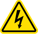 Caution: High Voltage Electrical warning symbol